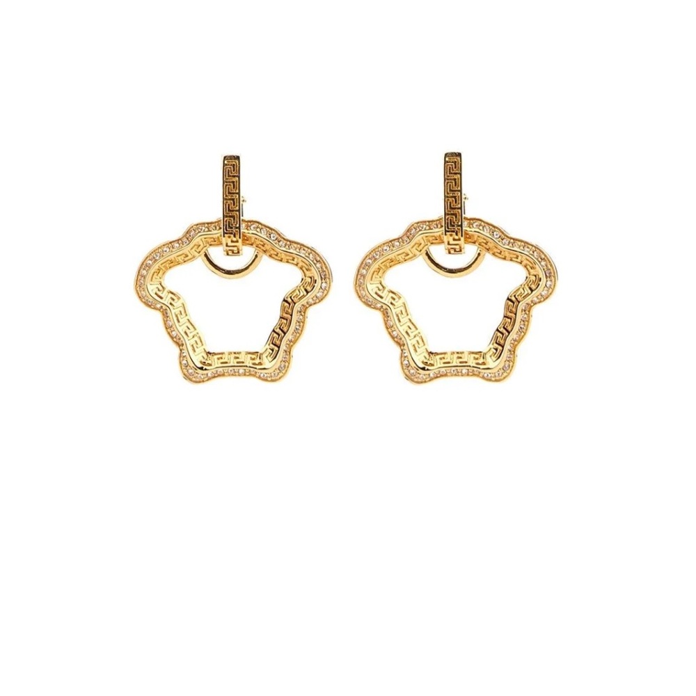 Versace Gold Medusa Earrings - Picture 9 of 9
